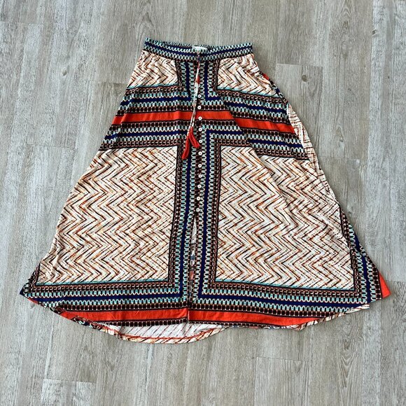 Womens John Paul Richard Multicolor Printed Maxi Skirt - S - Picture 1 of 5